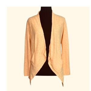 Eileen Fisher light orange open front cardigan size PS